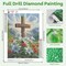 Easter Lily Cross Diamond Art Kits for Adults - 12x16 Inch 5D Full Drill Diamond Painting - Religious Spring Flower Gem Art for Beginners - DIY Faith-Based Rhinestone Craft for Home Wall Decor